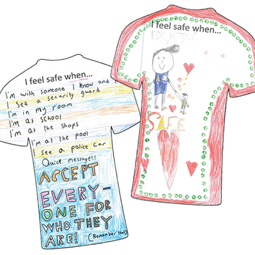 T shirt designs from Cranbourne Park Primary School's T-Shirt Painting day