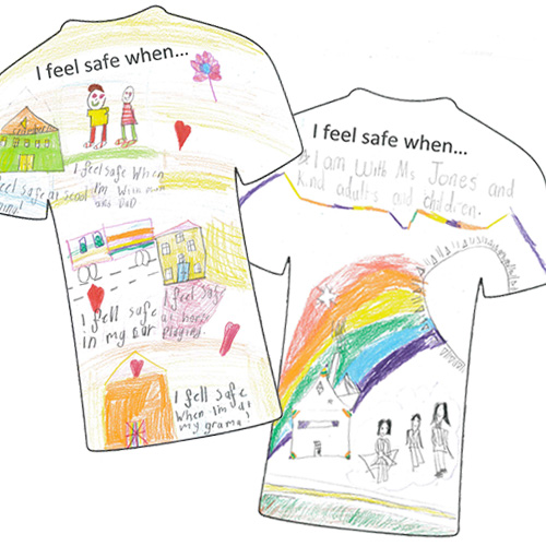 T shirt designs from Cranbourne Park Primary School's T-Shirt Painting day